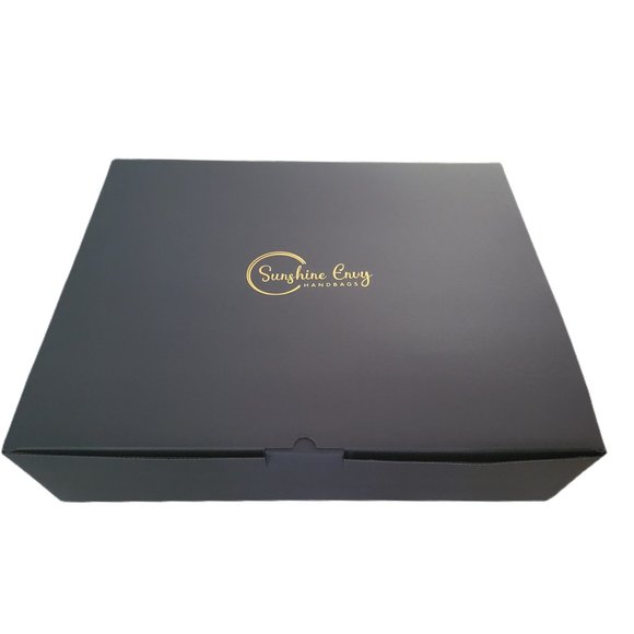 NEW in BOX, Navy tote, genuine top-grain leather tote - Picture 5 of 8